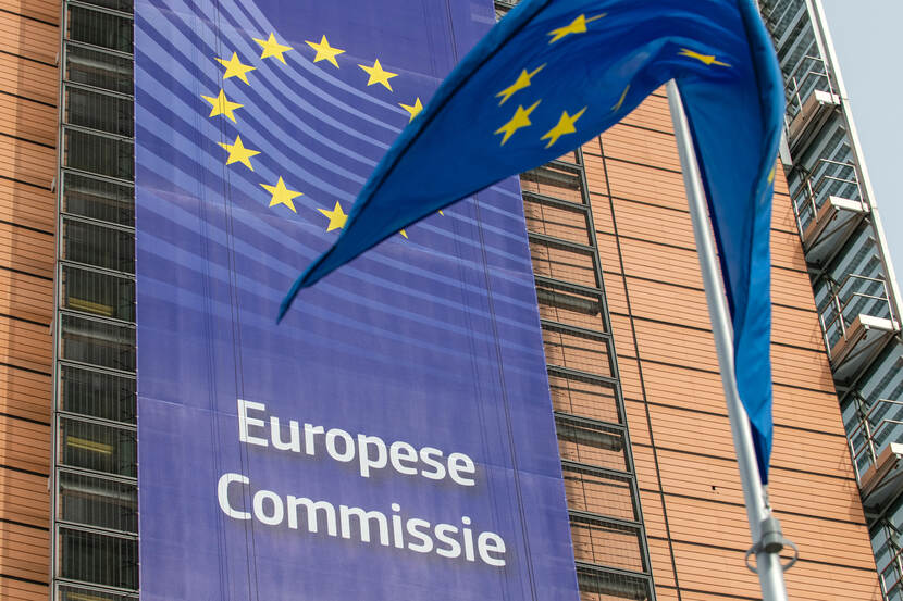 Vlag en banier Europese Commissie