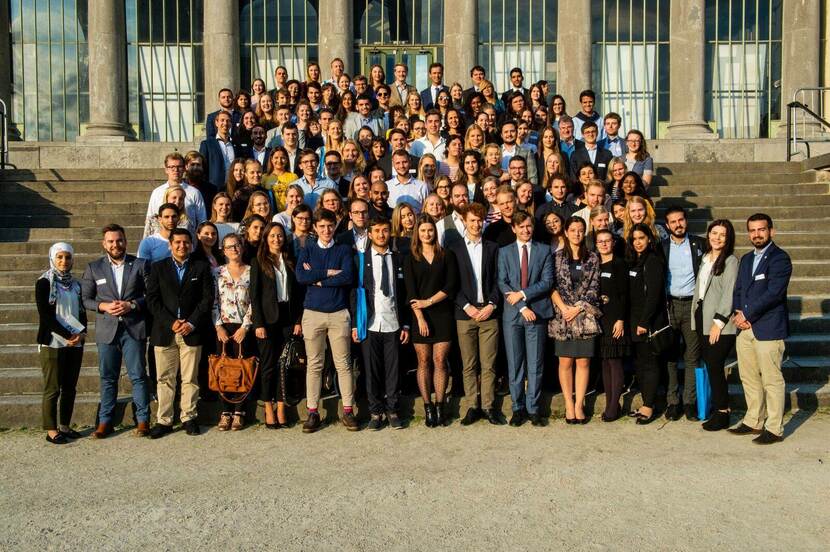EU Careers student ambassadeurs als groep bij elkaar bij aanvang studiejaar