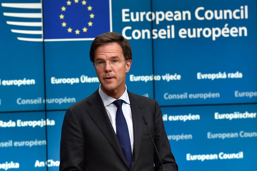 premier Rutte bij de Raad van de Europese Unie